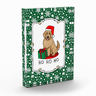 Christmas Santa Goldendoodle (golden red) Dog Cute Acrylic Award