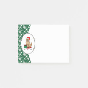 Christmas Santa Goldendoodle (golden red) Dog Cute Post-it Notes