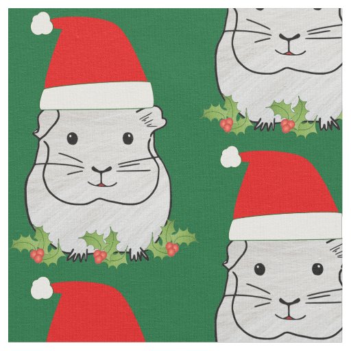 christmas santa guinea pig fabric