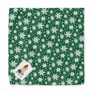 Christmas Santa Hat Afghan Hound Dog Fawn Cute Bandana