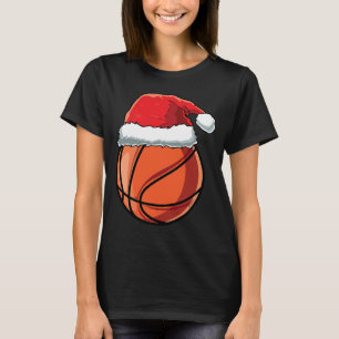 Christmas Santa Hat Basketball Player Funny Boys X T-Shirt