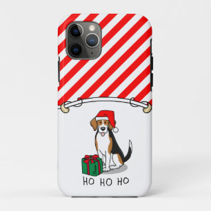 Christmas Santa Hat Beagle (tri color 3) Dog Cute iPhone 11 Pro Case