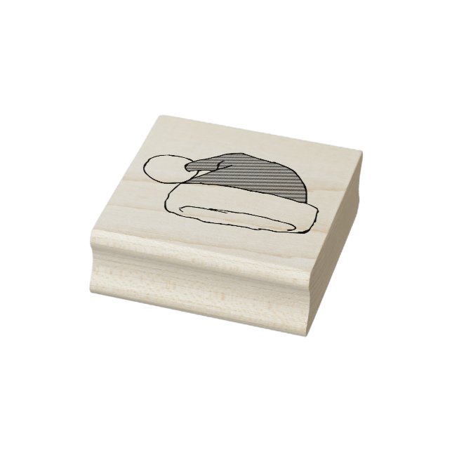 Christmas Santa Hat Drawing Christmas Hat Drawing  Rubber Stamp (Stamp)