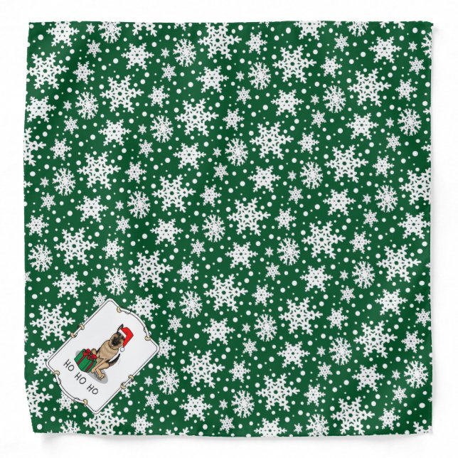 Christmas Santa Hat German Shepherd Dog Cute Bandana (Front)