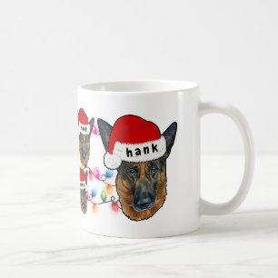 Christmas Santa Hat German Shepherd Dog Lover Coff Coffee Mug