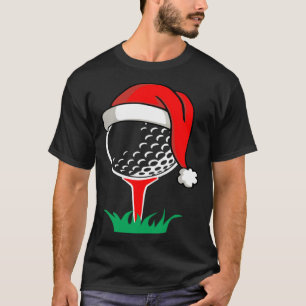 Christmas  santa hat golf ball  golfing gag T-Shirt