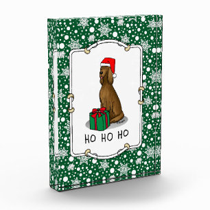 Christmas Santa Hat Irish Setter Dog (red 1) Cute Acrylic Award