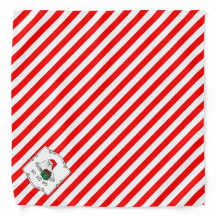 Christmas Santa Hat Maltese Dog Cute Funny Bandana