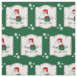 Christmas Santa Hat Maltese Dog Cute Funny Fabric