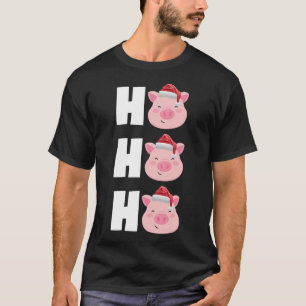 Christmas Santa Hat Pajama Top Funny Cute Gift Pig