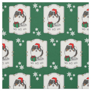 Christmas Santa Hat Pomeranian (tri-color) Cute Fabric