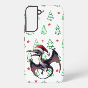 Christmas Santa hat pterodactyl Samsung Galaxy S22+ Case