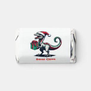 Christmas Santa hat raptor  Hershey's Miniatures