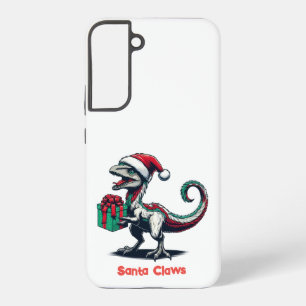 Christmas Santa hat raptor  Samsung Galaxy S22+ Case