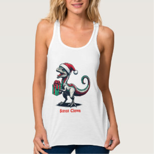 Christmas Santa hat raptor  Tank Top