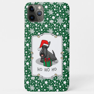 Christmas Santa Hat Scottish Terrier (black) Cute iPhone 11 Pro Max Case