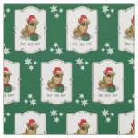 Christmas Santa Hat Tibetan Spaniel (Brown) Cute Fabric