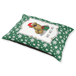 Christmas Santa Hat Tibetan Spaniel (Brown) Cute Pet Bed
