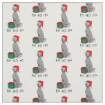 Christmas Santa Hat Weimaraner Dog (gray 1) Cute Fabric