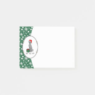 Christmas Santa Hat Weimaraner Dog (gray 1) Cute Post-it Notes