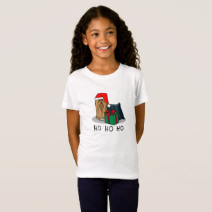 Christmas Santa Hat Yorkshire Terrier Yorkie Cute T-Shirt