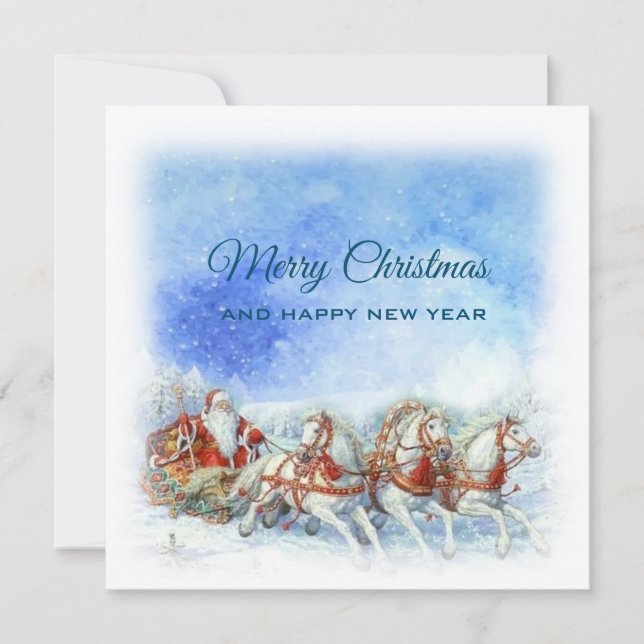 Christmas Santa Holiday Card (Front)