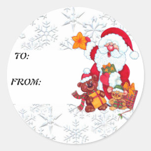 Christmas Santa Holiday Gift Tag