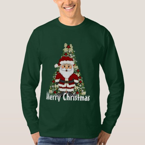 Christmas Santa Holiday mens t-shirt | Zazzle