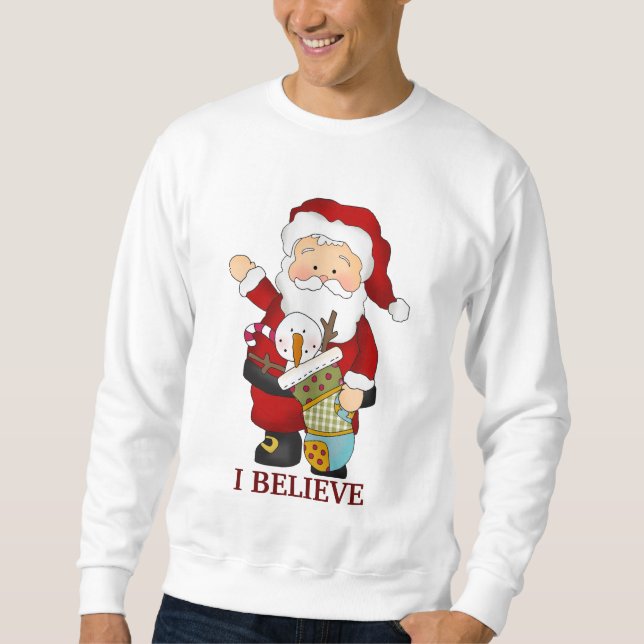 Christmas Santa holiday t-shirt Sweatshirt (Front)