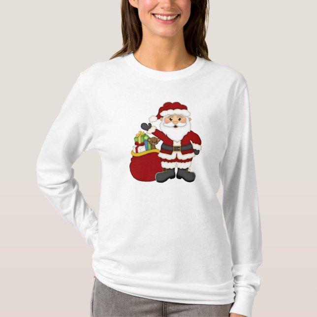 Christmas Santa Holiday Womens t-shirt (Front)
