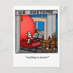 Christmas Santa Humor Postcard