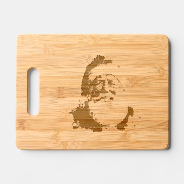 Christmas Santa illustration  Engraved Cutting Board (Front)