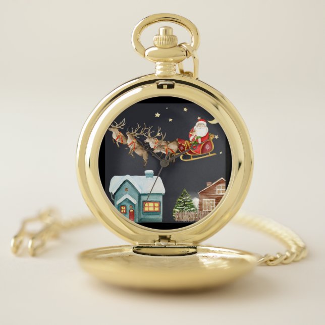 Christmas santa is coming  pocket watch (Inside)