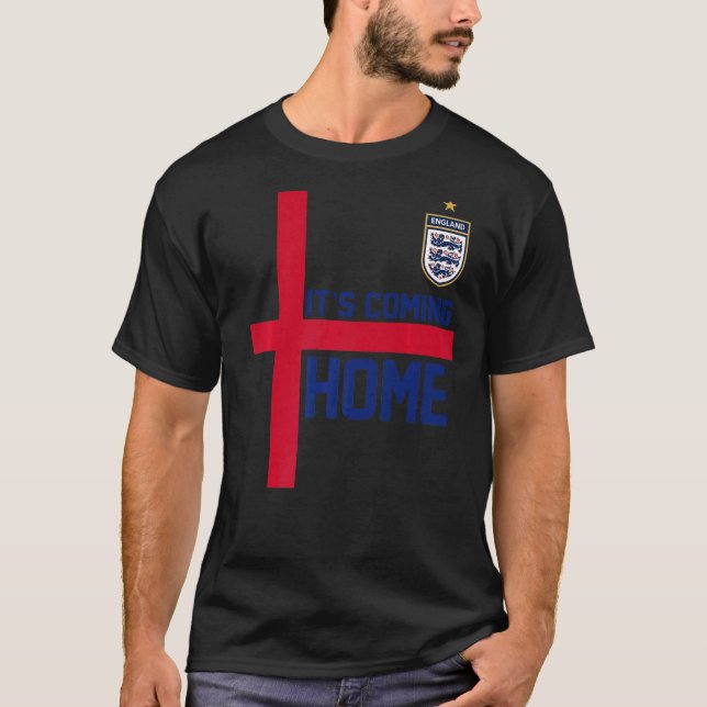 Christmas Santa It's Coming Ho Ho Home England Foo T-Shirt (Front)