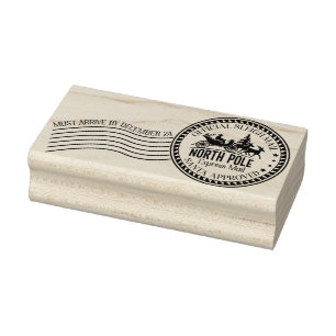 Christmas Santa Letter North Pole Express Mail Rubber Stamp