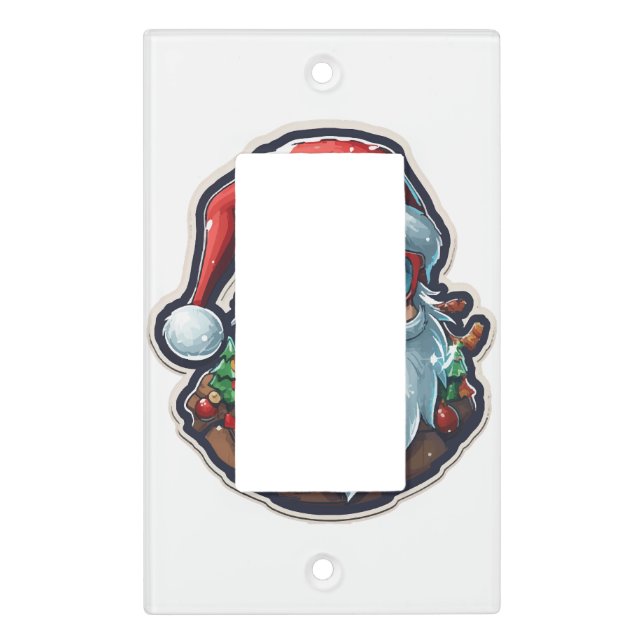 Christmas Santa Light Switch Cover (Front)