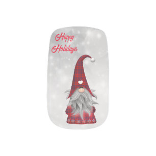 Christmas Santa Minx Nail Art