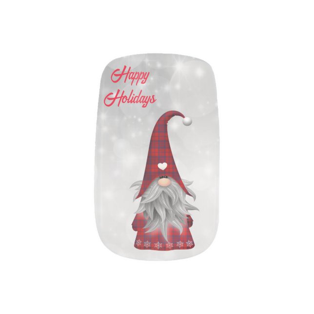 Christmas Santa         Minx Nail Art (Left Thumb)