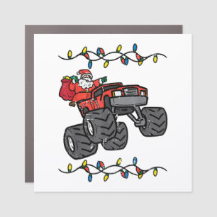 Christmas Santa Monster Truck Boys Kids Toddler Yo Car Magnet