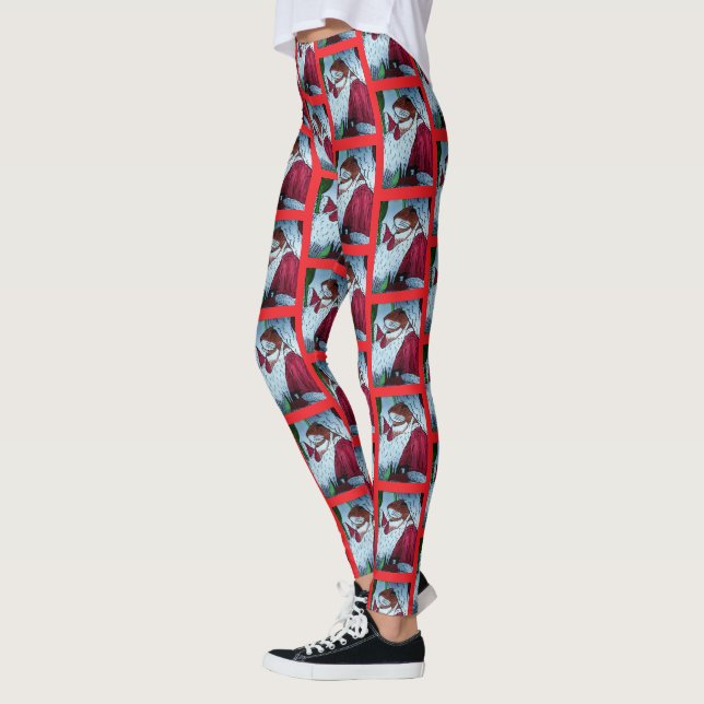 CHRISTMAS SANTA MOUSE  LEGGINGS (Left)