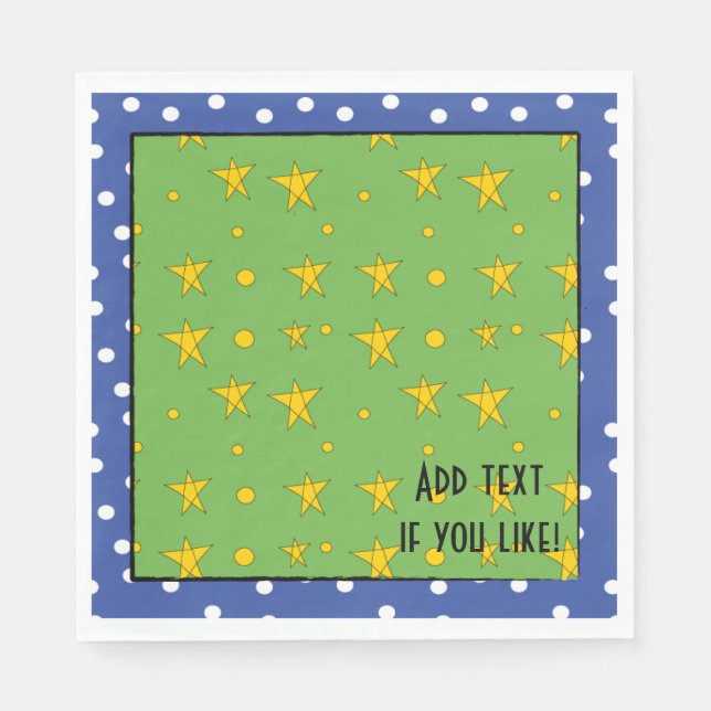 Christmas Santa/Napkin Standard Personalize Napkins (Front)