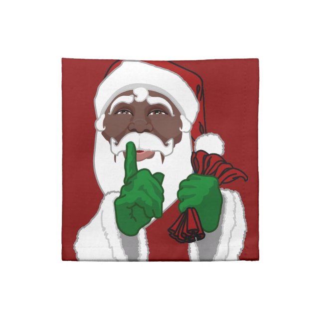Christmas Santa Napkins African Santa Napkins (Quarter Fold)