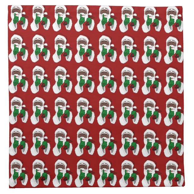 Christmas Santa Napkins African Santa Napkins (Front)