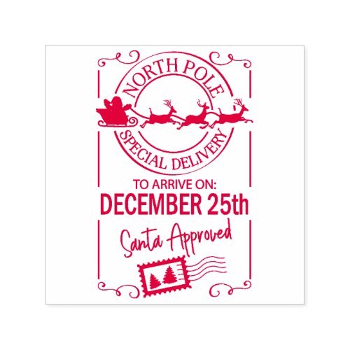 Christmas Santa North Pole Special Delivery Self_inking Stamp