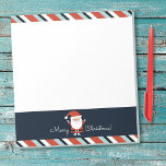 Christmas Santa Notepad<br><div class="desc">A cute Santa Claus notepad with the words Merry Christmas! If you like,  you can personalize the Merry Christmas text with your own greeting instead. Designed for you by Blackberry Boulevard.</div>