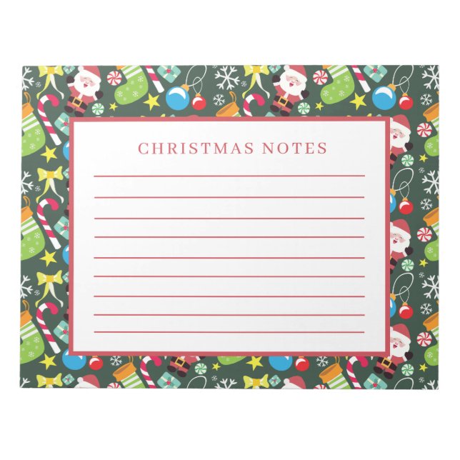Christmas Santa Notepad (Front)