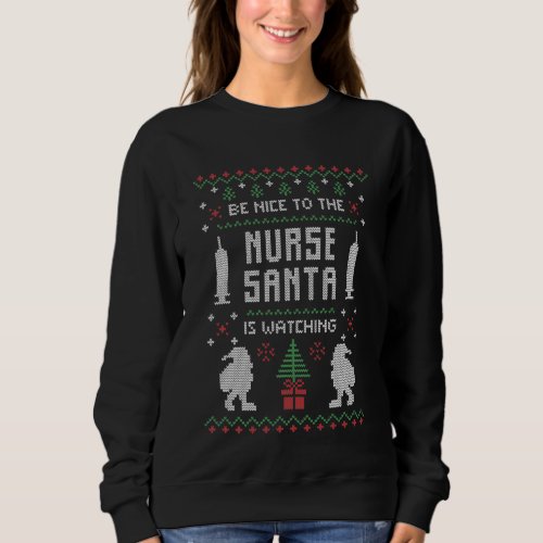 Christmas Santa Nurse ugly sweater sweatshirt