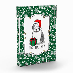 Christmas Santa Old English Sheepdog (Gray 1) Cute Acrylic Award