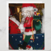 Christmas Santa on a Horse with Snow Art Print (Front/Back)