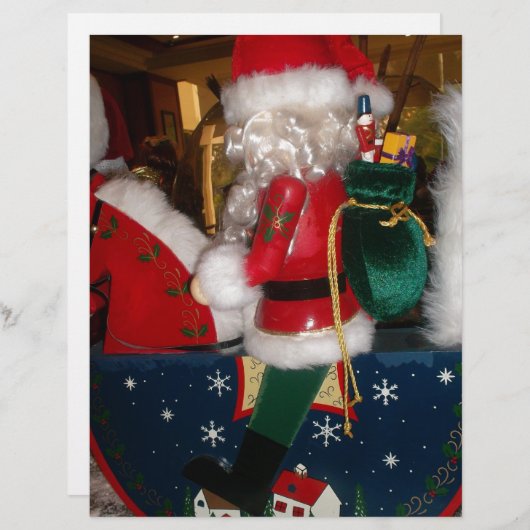 Christmas Santa on a Horse with Snow Art Print (Front/Back)